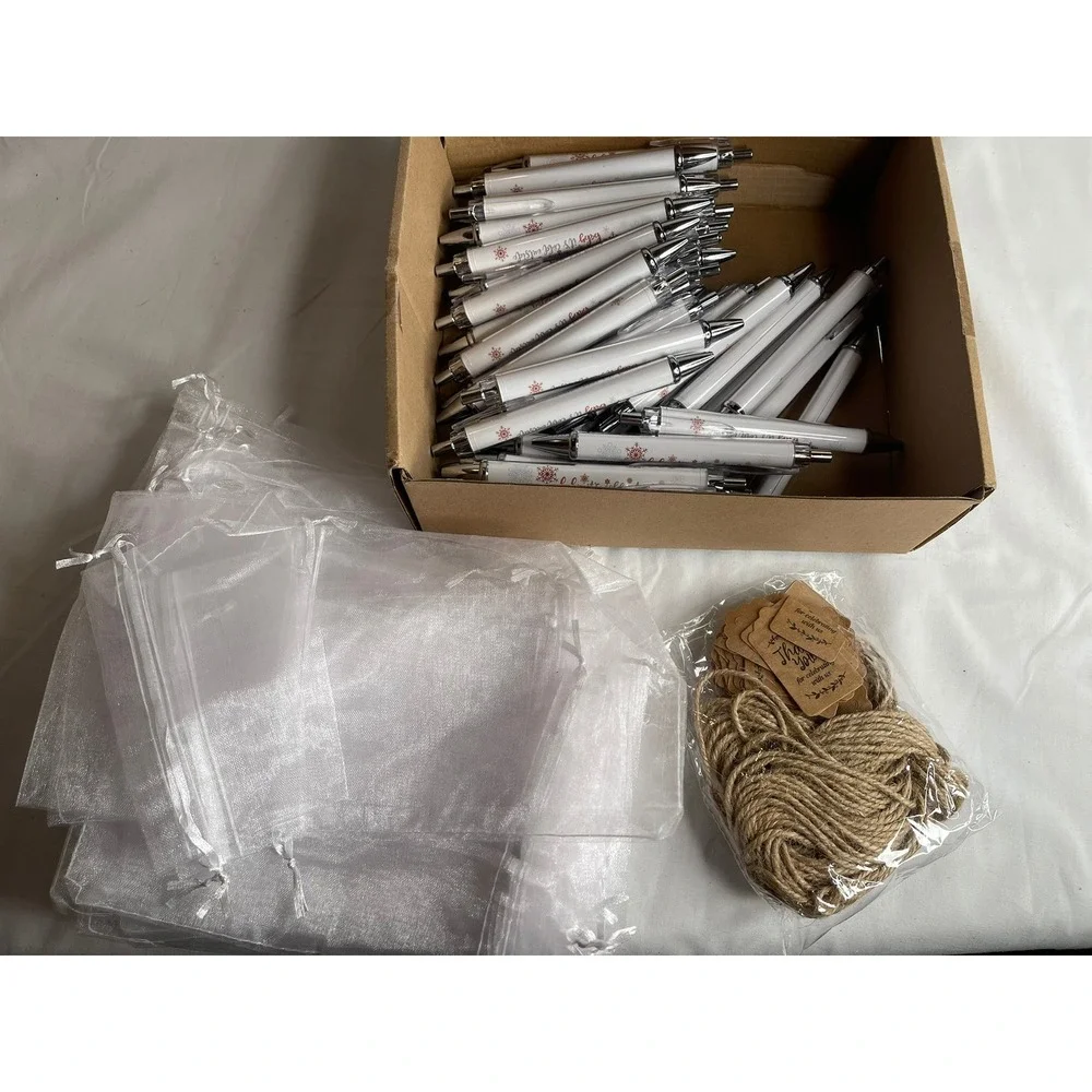 Qeeenar 50 Sets Baby Its Cold Outside Winter‎ Baby Shower Party Favors Pens Bags